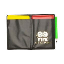کارت داوری زرد و قرمز همراه با مداد فیفا FIFA کیفیت خوب