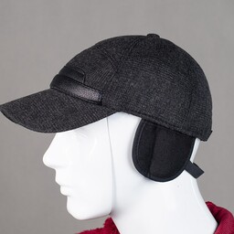 کلاه کپ مردانه گرم داخل فوتر فری سایز دارای دو رنگ طوسی کمرنگ و پررنگ
