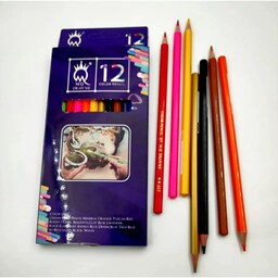 مداد رنگی 12 رنگ ام کیو (جعبه مقوایی بنفش آرتیست حرفه ای MQ)