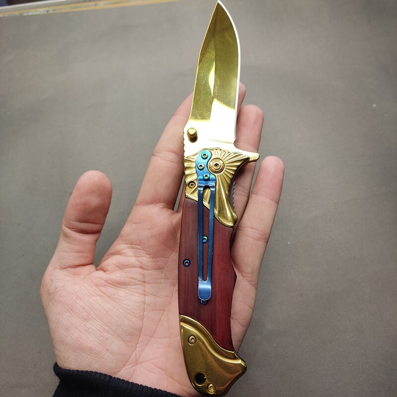 چاقوی برونینگ طلایی ضد زنگ وارداتی