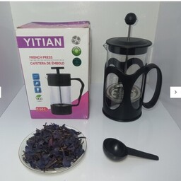 فرنچ پرس 600 میل YITIAN وارداتی درجه یک آنتی شوک ، قهوه فرانسه ، فوم گیر شیر ، قهوه ساز ، فوم گیر کاپوچینو دمنوش ساز

