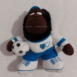 اسباب بازی عروسک میمون گوریل توپ دار فوتبالیست شامپانزه ورزشکار پولیشی 18 سانتی خارجی و وارداتی سیسمونی دکوریجات تزئینات