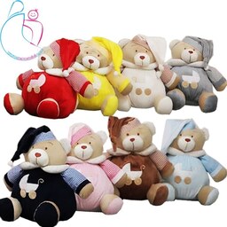 عروسک زنگوله ای کودک مدل خرس تدی (teddy bear)مامزنینی