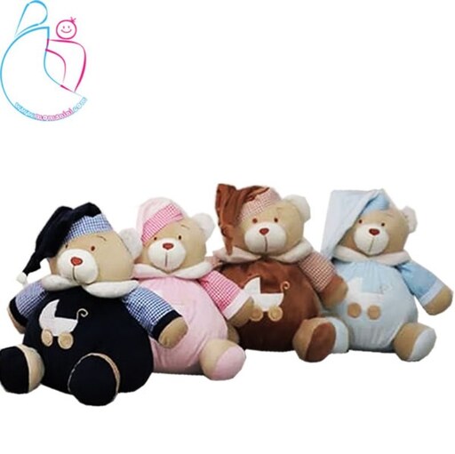 عروسک زنگوله ای کودک مدل خرس تدی (teddy bear)مامزنینی