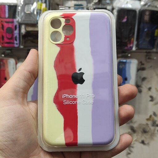 گارد سیلیکونی آبرنگی اورجینال پاک کنی (آیفون 11 پرو) iPhone 11 Pro ارسال رایگان 