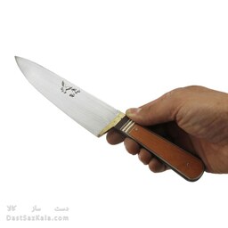 چاقوی آشپزخانه زنجان تیغه استیل دسته چوبی MN-28