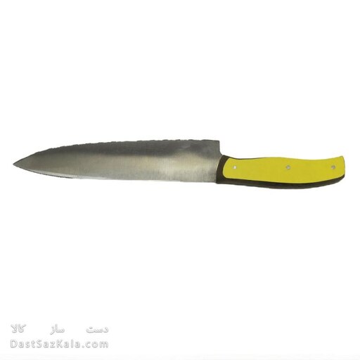 چاقو اره ای بزرگ تیغه استیل مروارید دسته چوبی MN-26