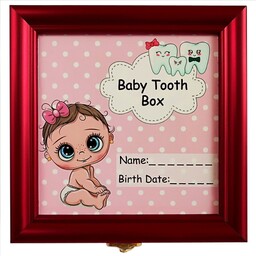 جعبه نگهدارنده دندان شیری کودک نی نی تندیس دخترانه