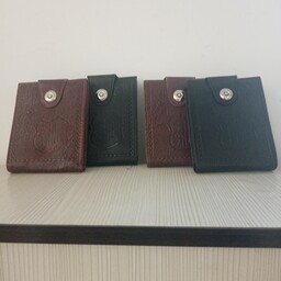 کیف پول و  مدارک  مردانه با رنگهای مشکی و قهوه ای تا شونده با دگمه مغناطیسی