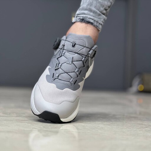کفش پیاده روی مردانه هومتو بند دیسکی فوق العاده راحت رنگ خاکستری