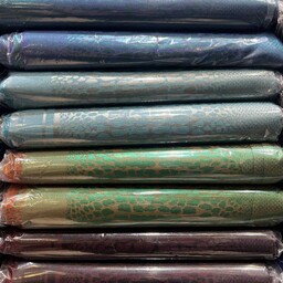 روسری نخ ابریشم ژاکارد دورو لمه دار وارداتی طرح پوست ماری درشت در رنگبندی متنوع(ارسال رایگان)