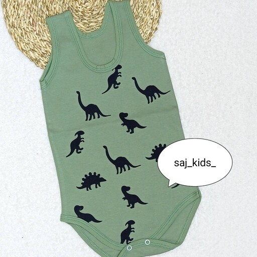 لباس نوزادی رکابی نوزادی زیر دکمه دار سایز 1و2و3 مناسب نوزادان تا هجده ماه جنس پنبه 