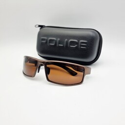 عینک آفتابی بیس دار پلیس مدل 8113 قهوه ای مناسب صورت های متوسط 

