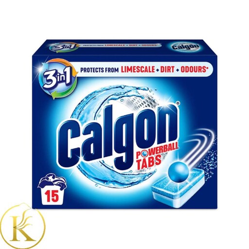 قرص جرم گیر ماشین لباسشویی کالگون مدل 3X1 بسته 15 عددی Calgon washing machine

