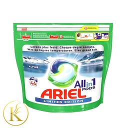 قرص ماشین لباسشویی آریل مناسب انواع لباس مدل all in 1 pods بسته 40 عددی ariel

