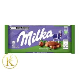 شکلات تابلت میلکا با مغز فندق کامل (100 گرم) milka

