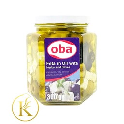 پنیر فتا و زیتون در روغن زیتون با سبزیجات معطر اوبا (300 گرم) OBA


