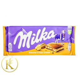 شکلات تابلت میلکا با مغز بادام کریسپی (100 گرم) milka

