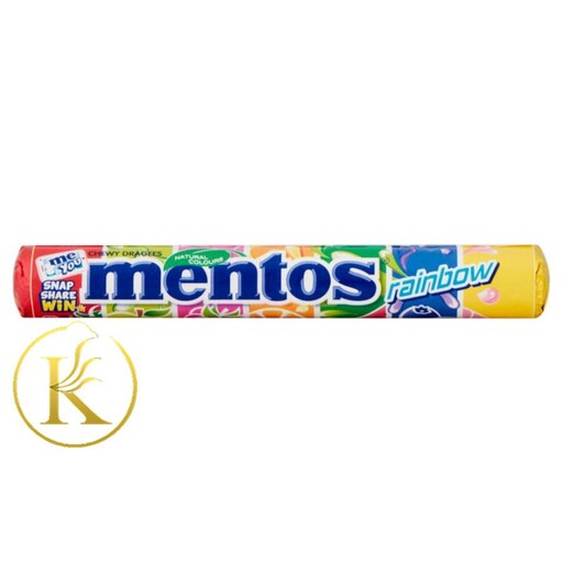 آبنبات جویدنی منتوس مدل رنگین کمان (29 گرم) mentos

