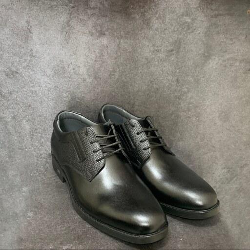 کفش مردانه پسرانه رسمی و اداری چرم طبیعی اصل مدل کلاسیک مشکی  سایز 37 تا48