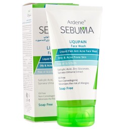 مایع شوینده غیرصابونی Liquipain سبوما مناسب پوست صورت چرب و دارای آکنه 150میل آردن