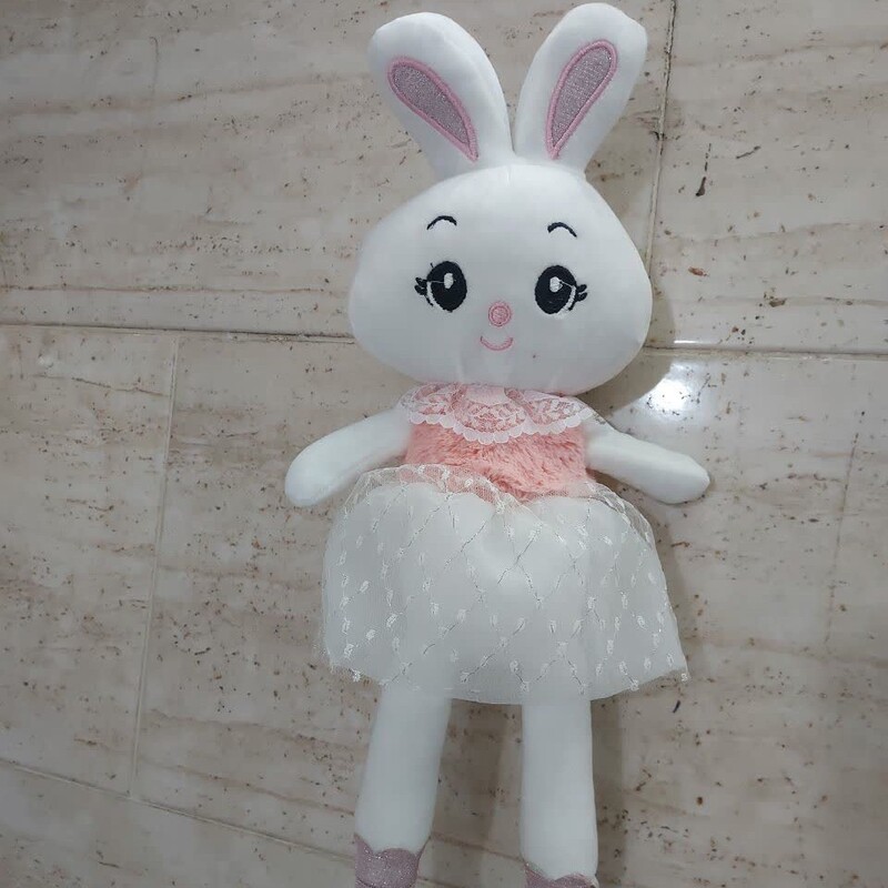 عروسک خرگوش  لباس مجلسی جنس ضد حساسیت  جنس نانو مناسب برای خوشگلاتون کد 148