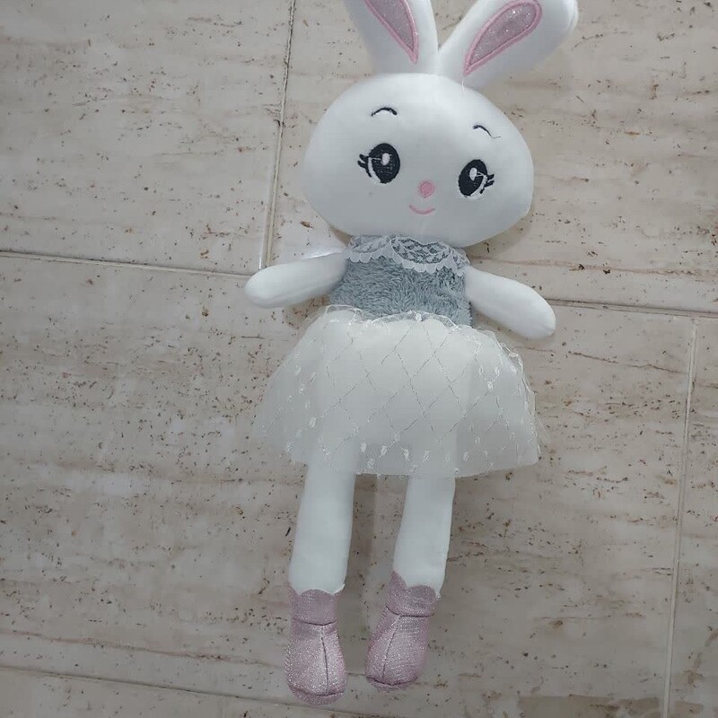 عروسک خرگوش  لباس مجلسی جنس ضد حساسیت  جنس نانو مناسب برای خوشگلاتون کد 148