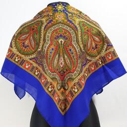 روسری ترکمن قواره 85 ( مینی چارقد ، چارقد کوچک ، مینی اسکارف گل گلی)