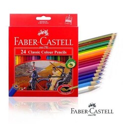 مداد رنگی فابر کاستل بیست و چهار رنگ جعبه مقوایی اصل