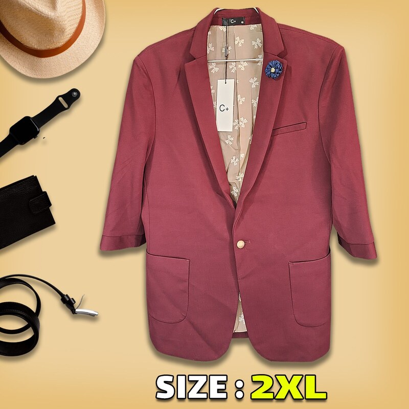 کت تک مردانه گل دار سایز 2XL
