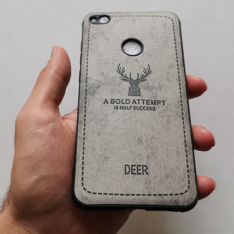 قاب طرح پارچه ای ژله ای Deer طوسی درجه یک گوشی هوآوی Honor 8 lite یا PRA-LA1