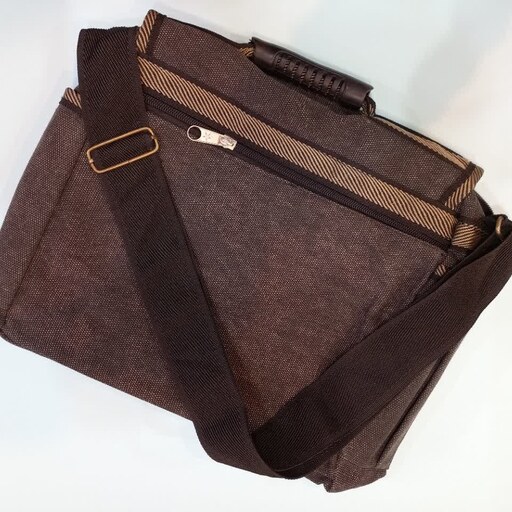 کیف دوشی دسته دار (5 زیپ) کیف لپتاپ 15.6 اینچی