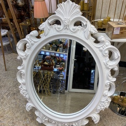 آینه کلاسیک سفید ابعاد75در 65سانتی  متر