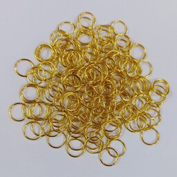 حلقه اتصال طلایی قطر 10 میلیمتر (بسته 50 عددی)حلقه اتصال فلزی غیر رنگ ثابت