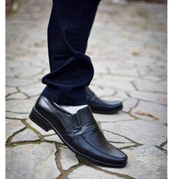 کفش مردانه مجلسی پُرکار چرم طبیعی سایز 40تا44