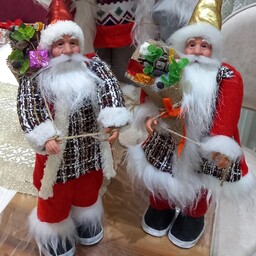 عروسک بابانوئل 40 سانت فیس اصلی 