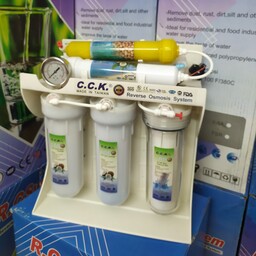 دستگاه تصفیه آب 6 مرحله cck قطعات تایوانی با شیر برداشت استیل به همراه 1سال ضمانت