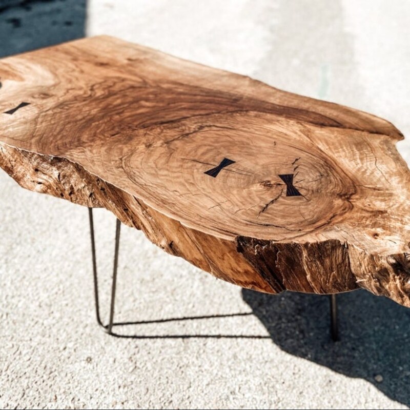 میز جلو مبلی چوب طبیعی