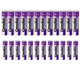 (فروش عمده) 24 عدد باتری نیم قلمی اولترا آلکالاین کملیون Camelion Ultra alkaline با 9 برابر ظرفیت بیشتر - باطری
