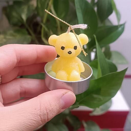 پک 30 تایی شمع خرس وارمر با ظرف فلزی در رنگهای مختلف و کودکانه مناسب گیفت تولد و هدیه مدارس