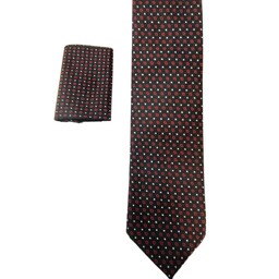 کراوات مردانه طرح دار کد 2 همراه با دستمال جیب ارسال رایگان