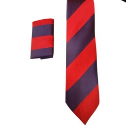 کراوات مردانه طرح دار کد 6 همراه با دستمال جیب ارسال رایگان