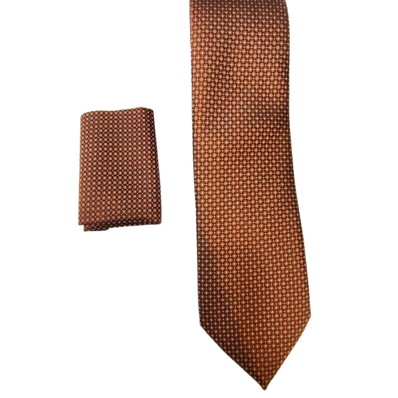 کراوات مردانه طرح دار کد 9 همراه با دستمال جیب ارسال رایگان