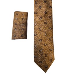 کراوات مردانه طرح دار کد 4 همراه با دستمال جیب ارسال رایگان