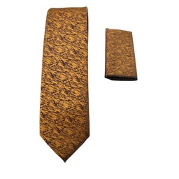 کراوات مردانه طرح دار کد 20 همراه با دستمال جیب ارسال رایگان
