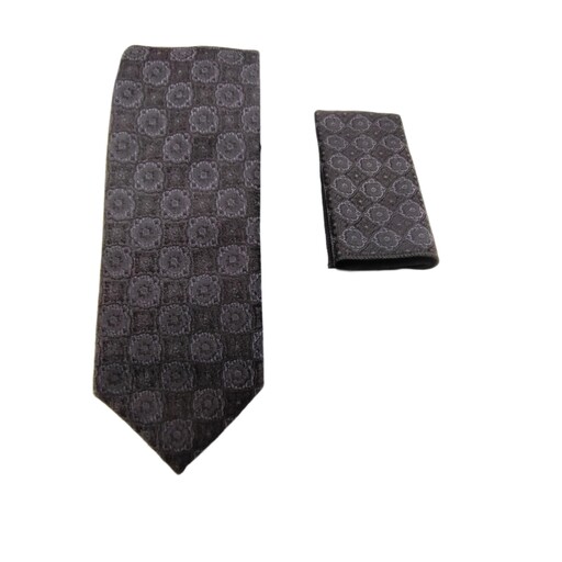 کراوات مردانه طرح دار کد 28 همراه با دستمال جیب ارسال رایگان