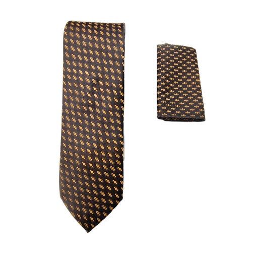 کراوات مردانه طرح دار کد 22 همراه با دستمال جیب ارسال رایگان