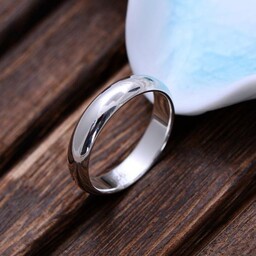 انگشتر حلقه ازدواج نقره ای استیل رنگ ثابت 