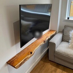 شلف چوبی زیر تلویزیون شلف دیواری چوبی