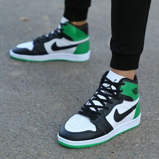 کتونی نایک ایر جردن سفید سبز Nike Air Jordan مردانه و زنانه ساقدار کفش نیم بوت اسپرت نایکی
